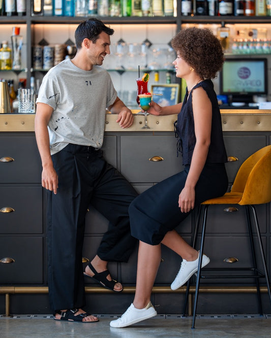 Sandalias Barefoot Hebillas Negro | Adulto