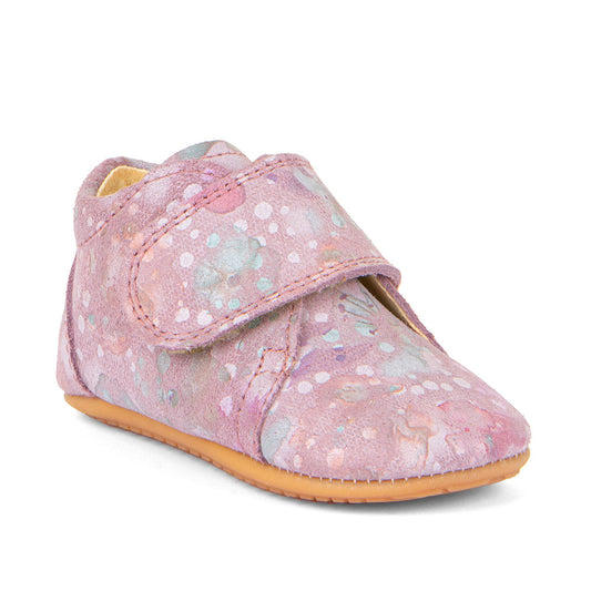 Botita Velcro Prewalkers Rosa Flores