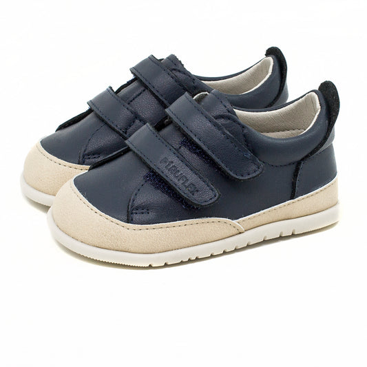Deportivas Piel 2 Velcro Azul Marino
