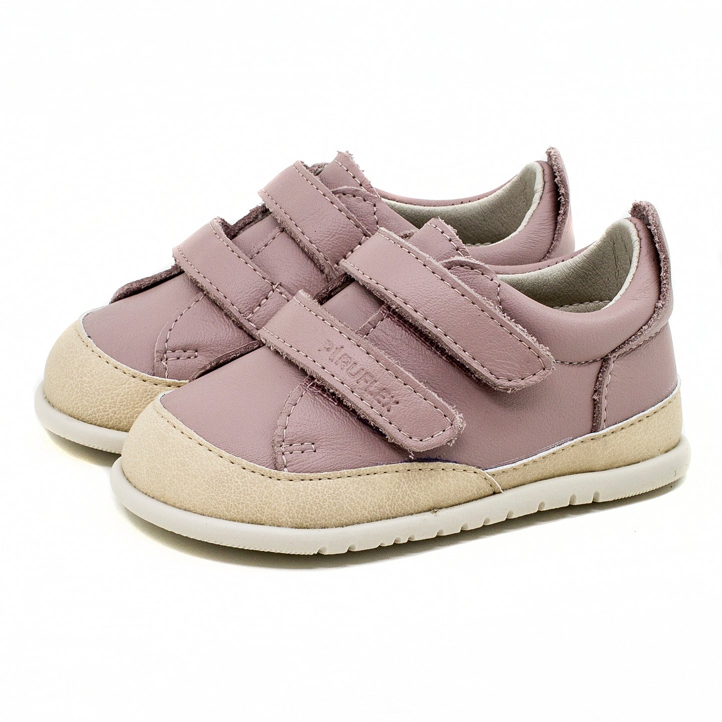 Deportivas Piel 2 Velcro Rosa