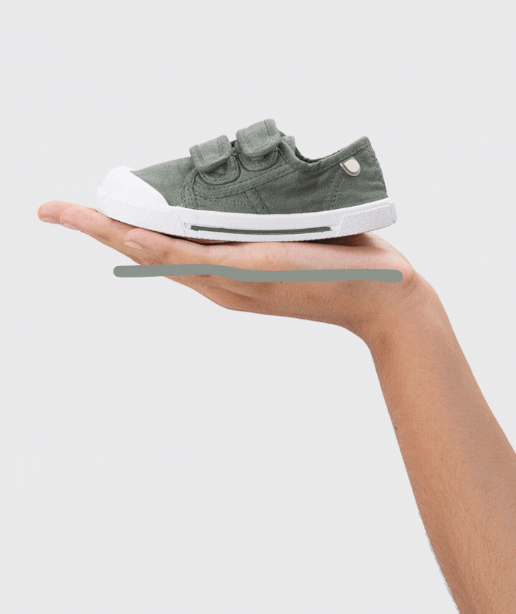 Lonetas Barefoot Doble Velcro WIDE Kaki