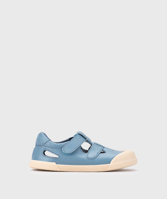 Sandalias Piel Azul