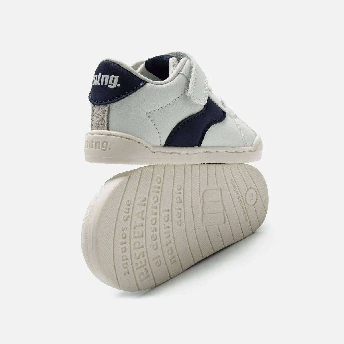 Deportivas Barefoot Free Baby Blanco Marino