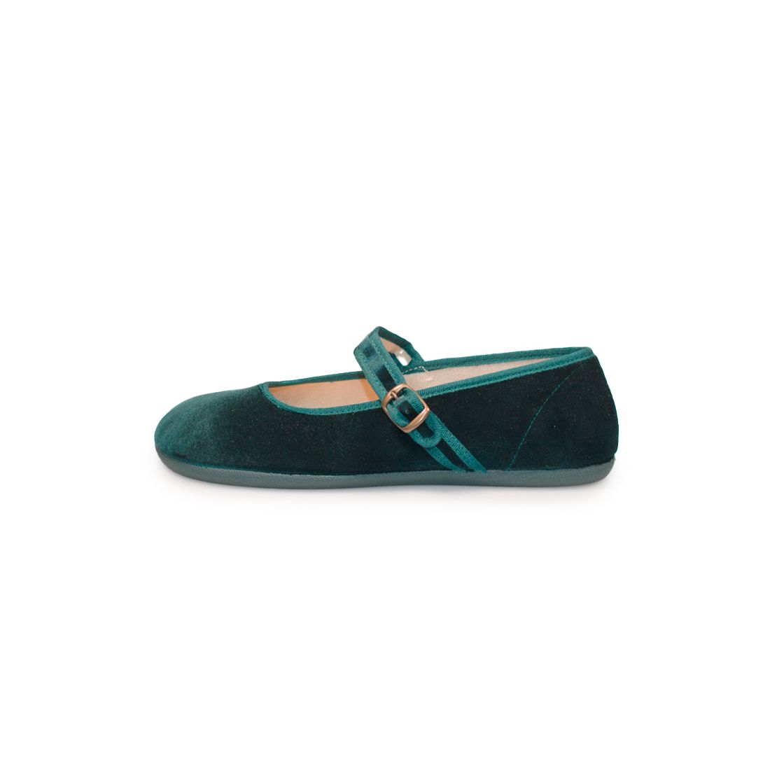 Bailarinas Barefoot Terciopelo Verde | Adulto