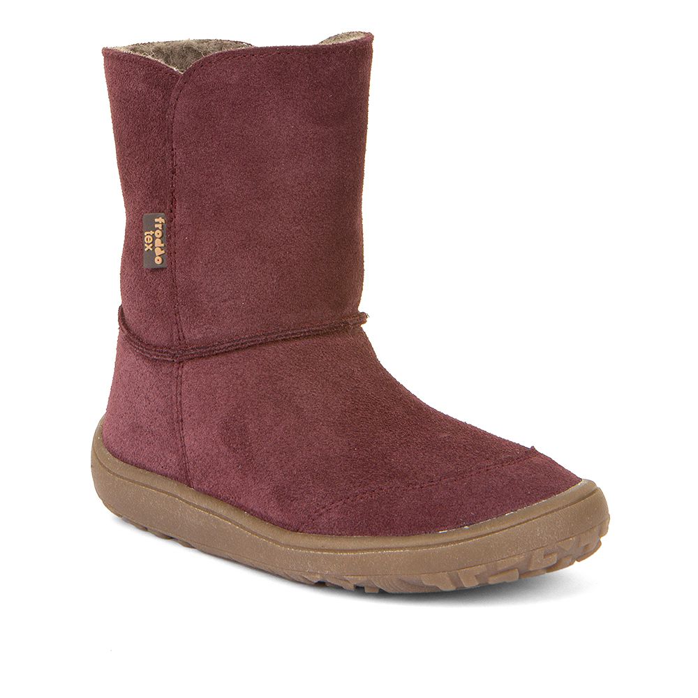 Botas Tex Suede Barefoot Con Forro Burdeos | Adulto