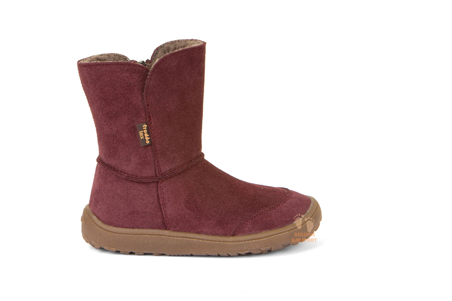 Botas Tex Suede Barefoot Con Forro Burdeos | Adulto