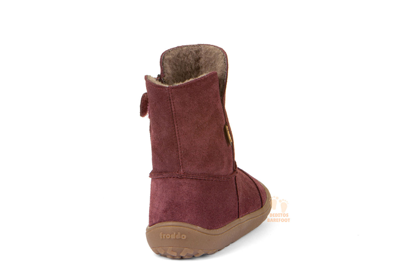Botas Tex Suede Barefoot Con Forro Burdeos | Adulto