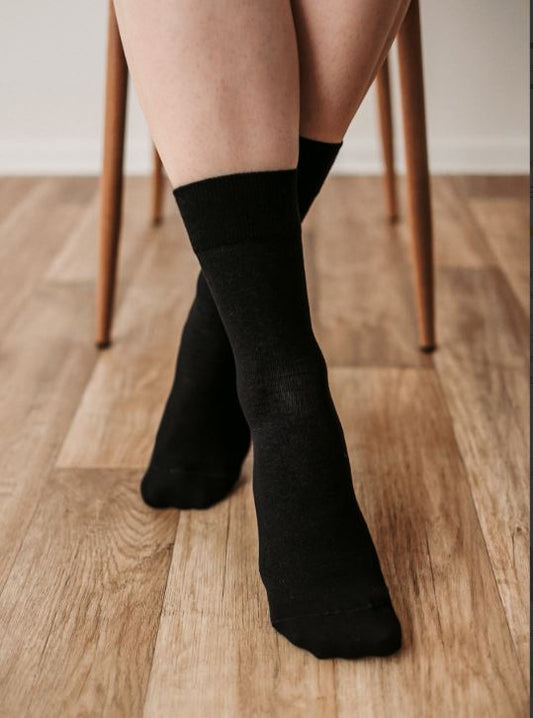 Calcetines Barefoot Puntera Ancha Alto | Negro