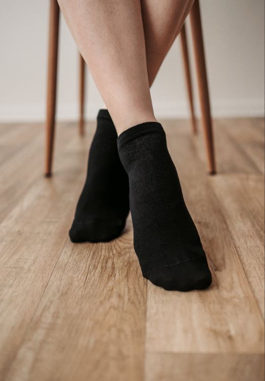 Calcetines Barefoot Puntera Ancha Tobilleros | Negro