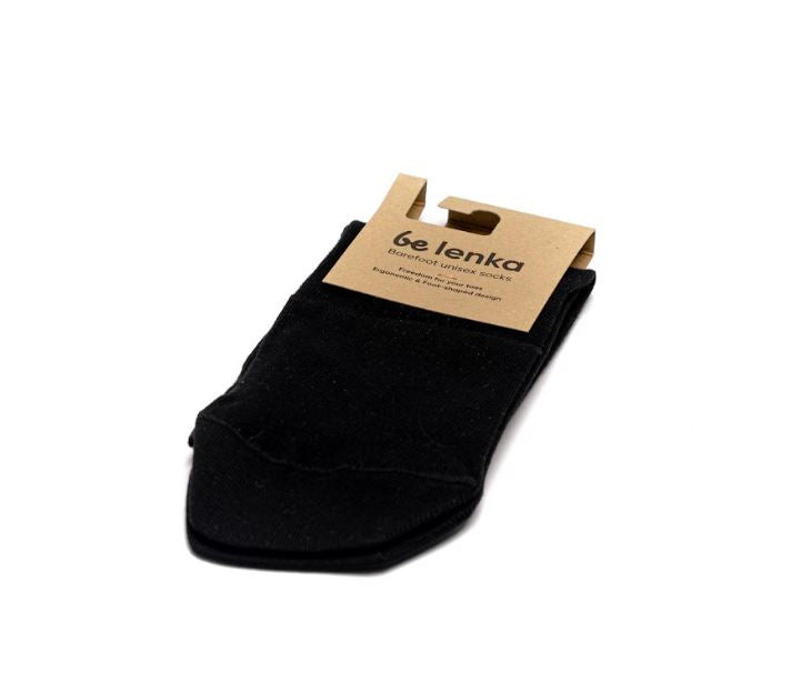 Calcetines Barefoot Puntera Ancha Tobilleros | Negro