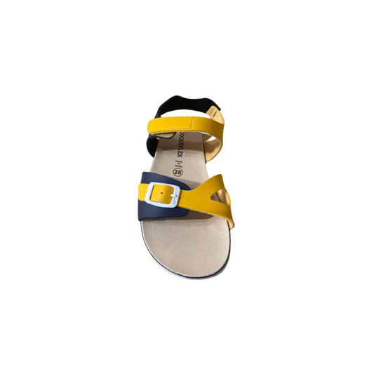 Sandalias Barefoot Combi Petroleo-Mostaza