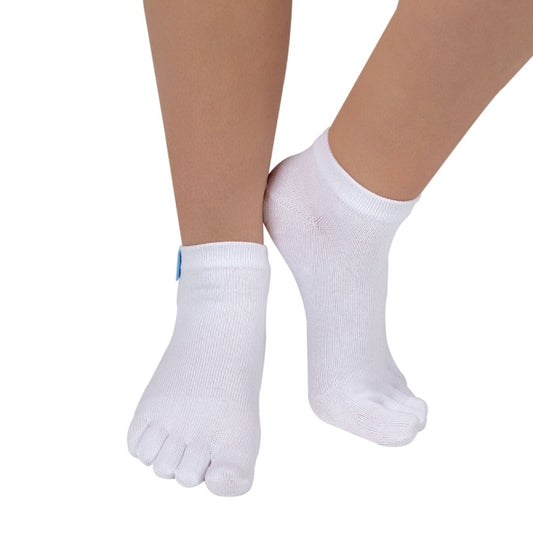 Calcetines Barefoot de Dedos Tobilleros | Blanco