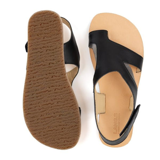 Sandalias Barefoot GAIA Negro | LANG.S