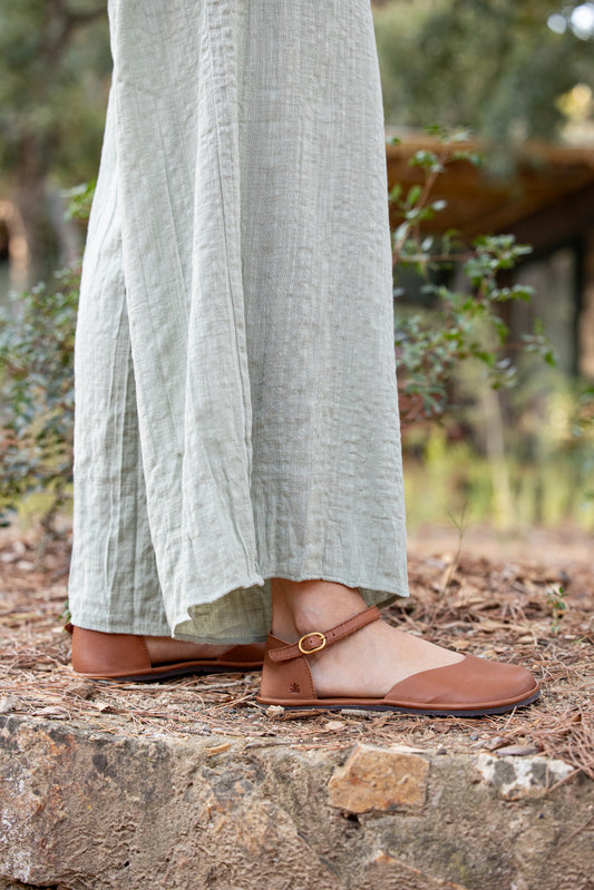 Bailarina Abierta Barefoot Napa Cuero