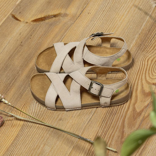 Sandalias Barefoot Horizon Nobuck Crema