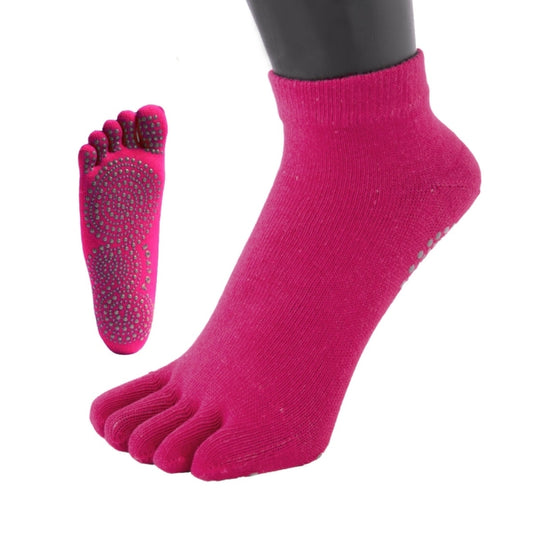 Calcetines Barefoot de Dedos Antideslizante Yoga & Pilates - Tobilleros | Fucsia