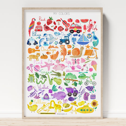 Lámina My Colors | Inglés