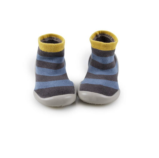 calcetin antideslizante con suela de rayas