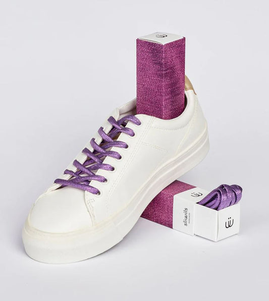 Cordones Morados Brillantes