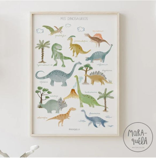 Lámina Mis Dinosaurios
