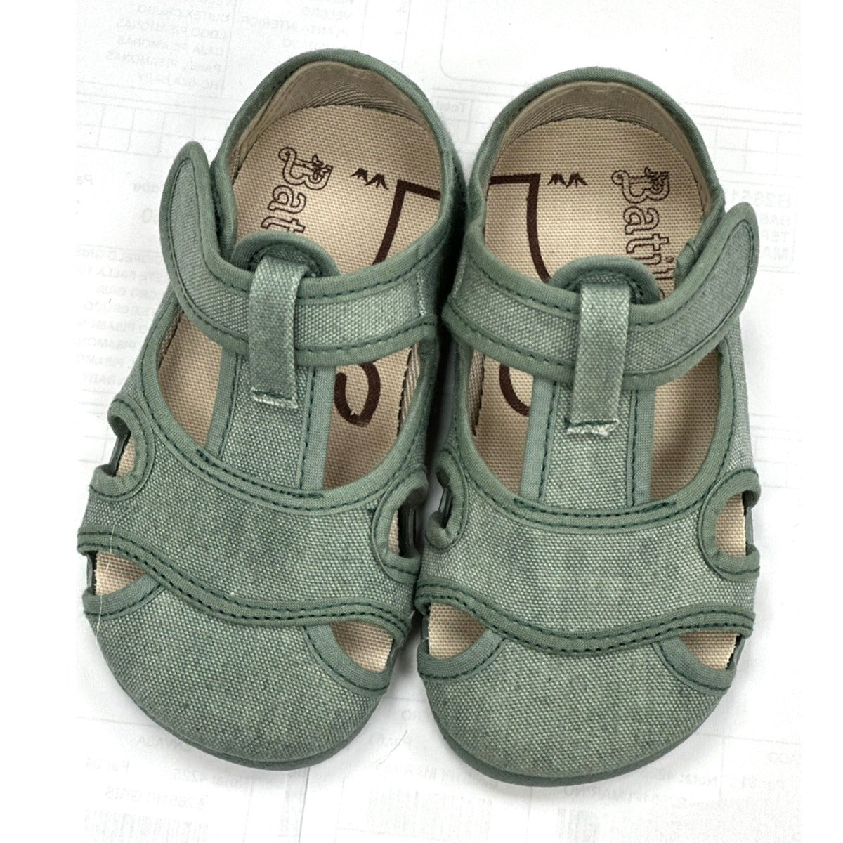 Sandalias Barefoot Algodón Verde