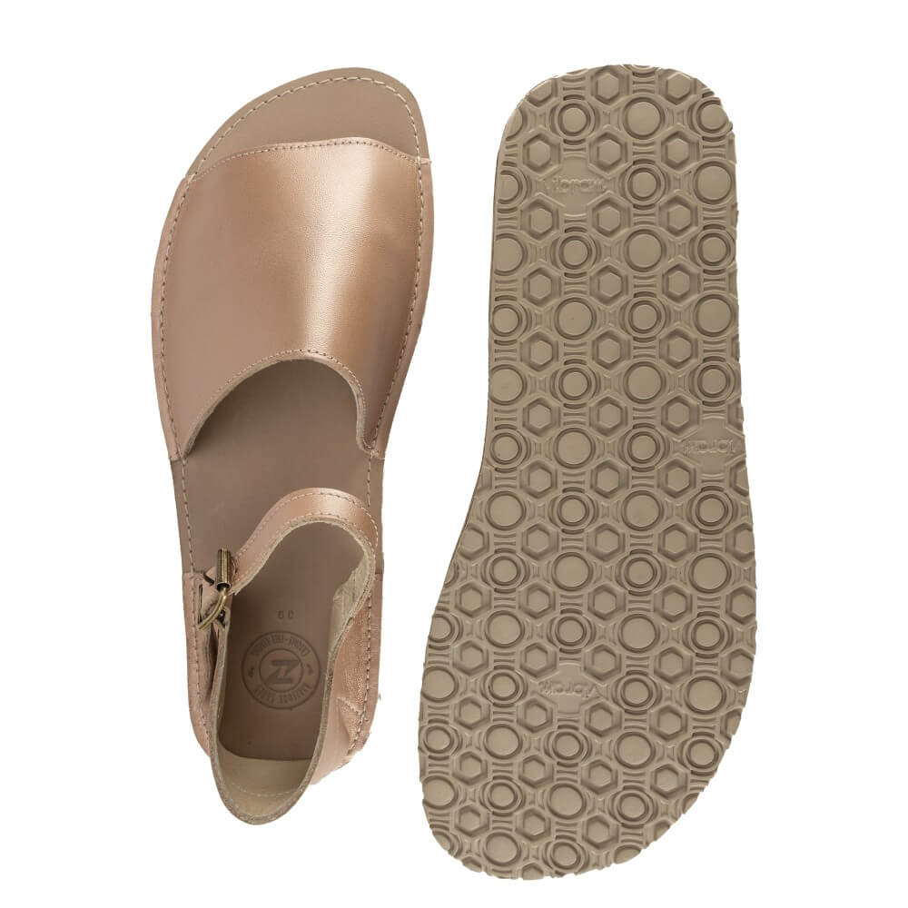 Sandalias Barefoot Coral Rosa Dorado | Adulto