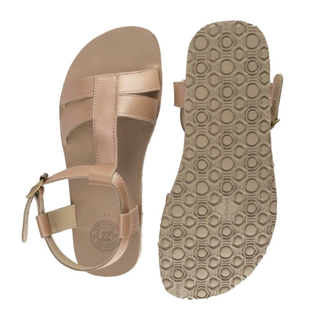 Sandalias Barefoot Freya Rosa Dorado | Adulto