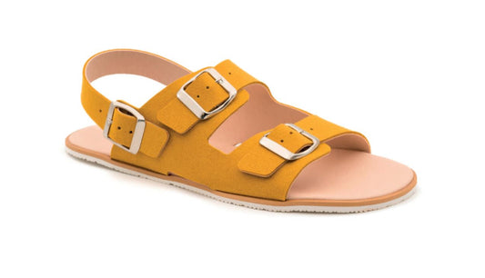 Sandalias Barefoot Hebillas Mostaza | Adulto