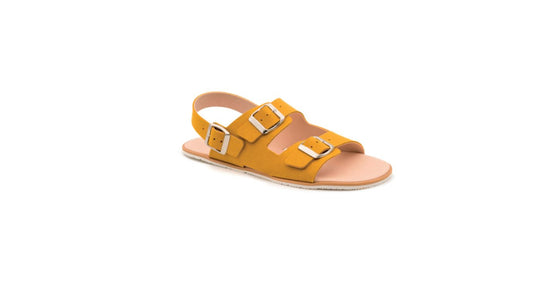 Sandalias Barefoot Hebillas Mostaza | Adulto