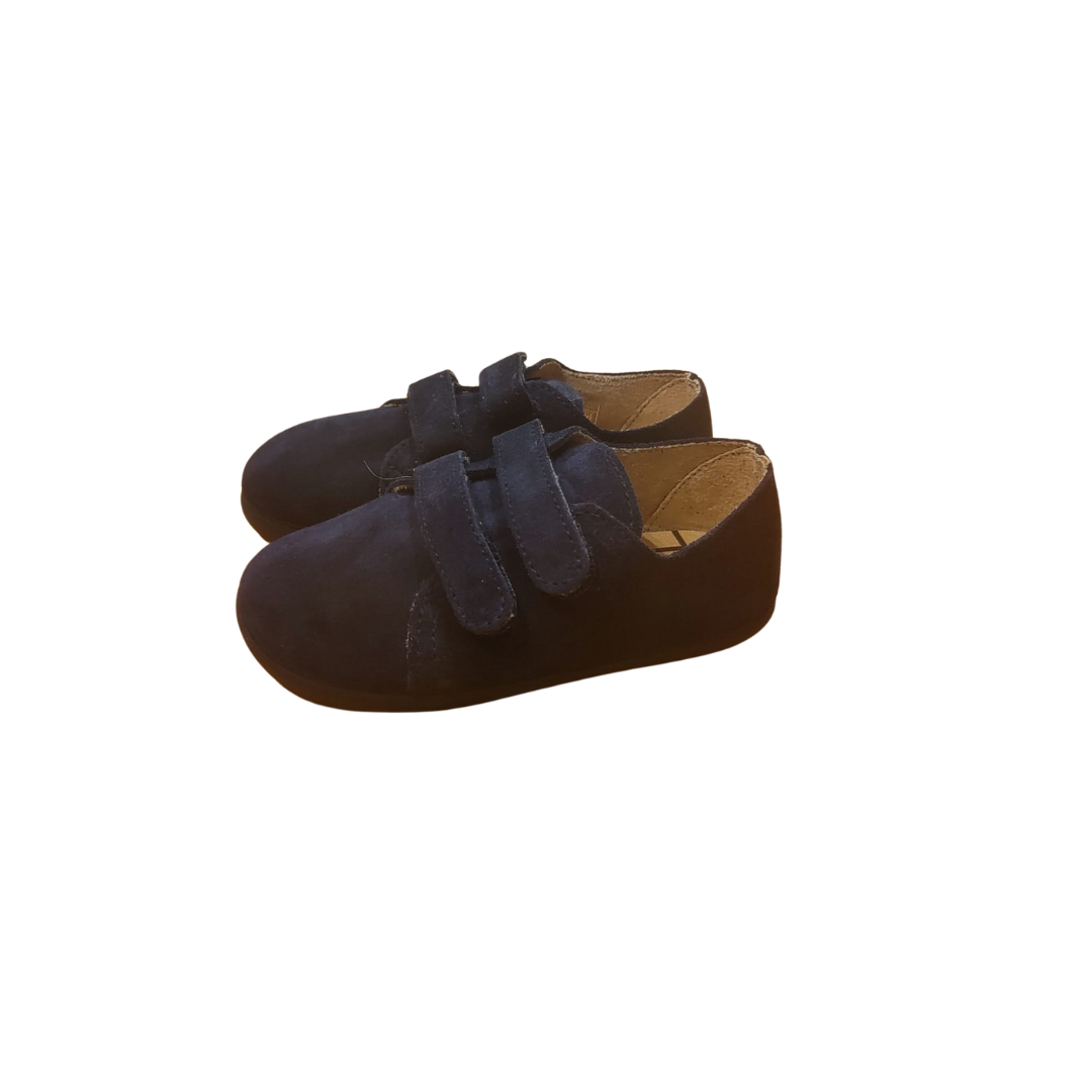 Zapato Infantil Velcro Serraje Marino