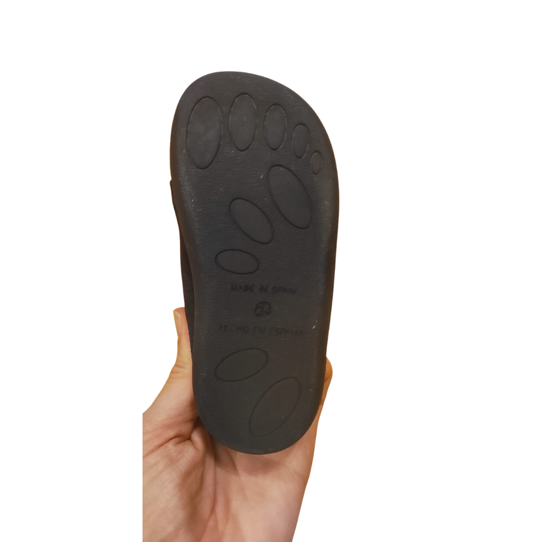 Zapato Infantil Velcro Serraje Marino