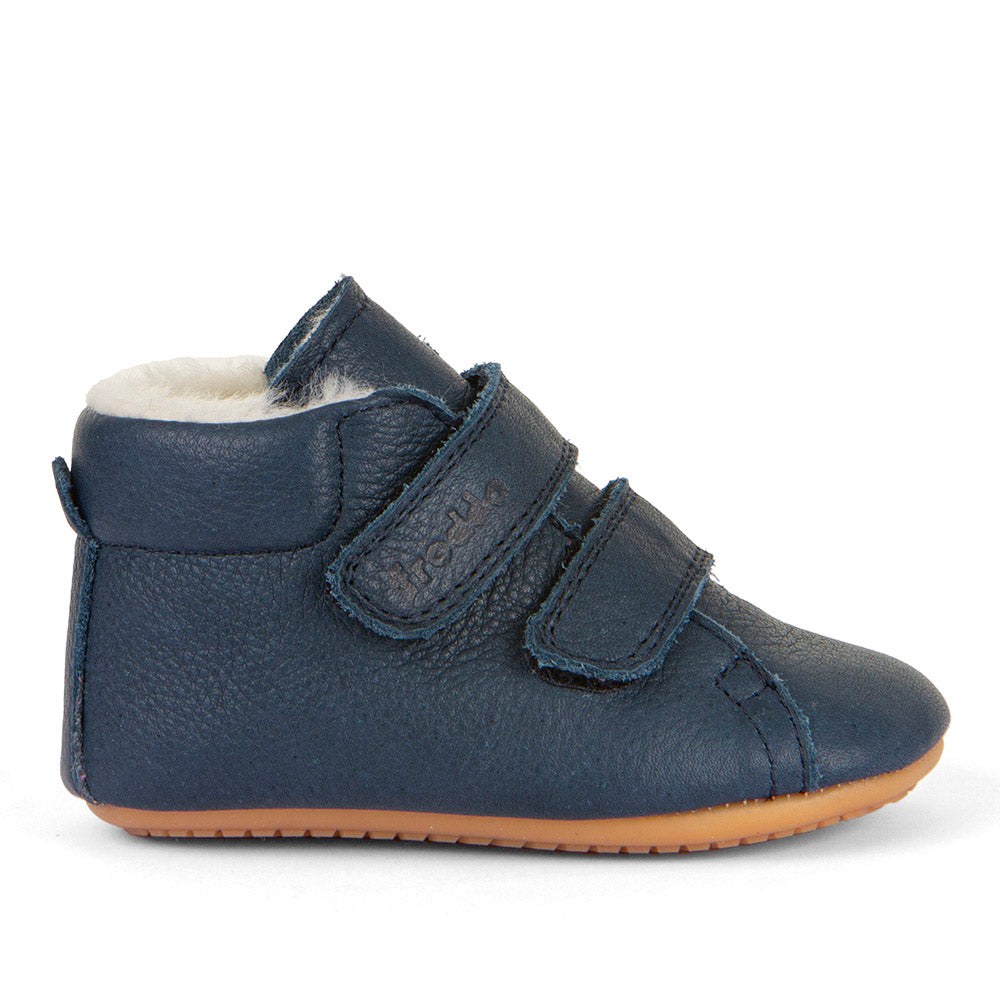 Botita Doble Velcro Furry Prewalkers Azul Marino