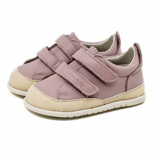 Deportivas Piel 2 Velcro Rosa