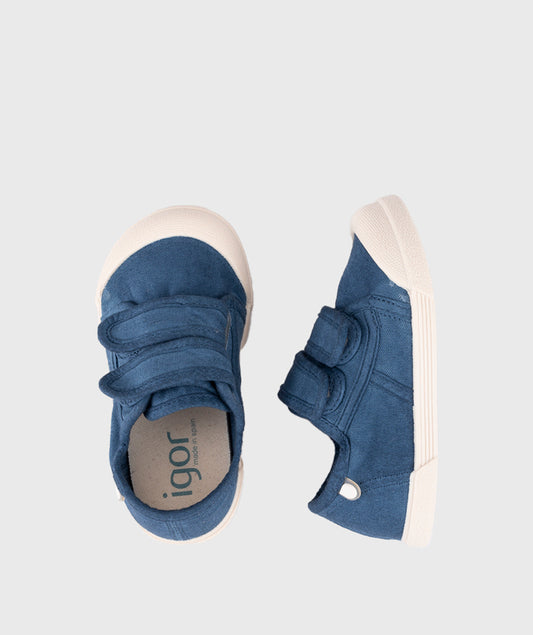 Lonetas Barefoot Doble Velcro Azul Marino