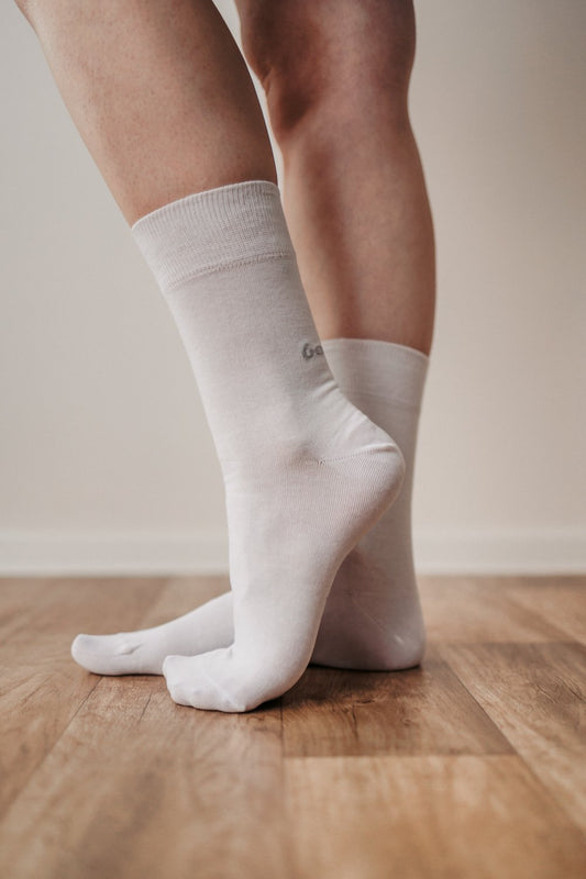 Calcetines Barefoot Puntera Ancha Alto | Blanco