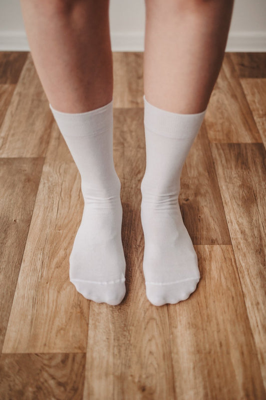 Calcetines Barefoot Puntera Ancha Alto | Blanco