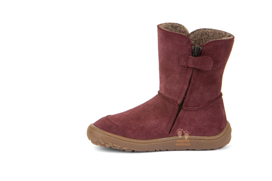 Botas Tex Suede Barefoot Con Forro Burdeos | Adulto