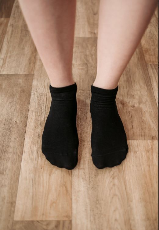 Calcetines Barefoot Puntera Ancha Tobilleros | Negro
