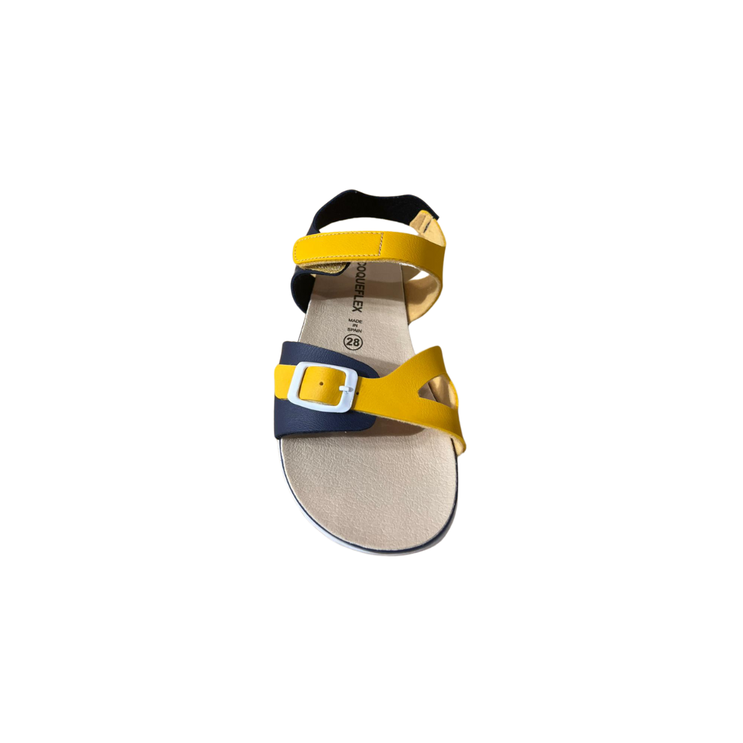 Sandalias Barefoot Combi Petroleo-Mostaza