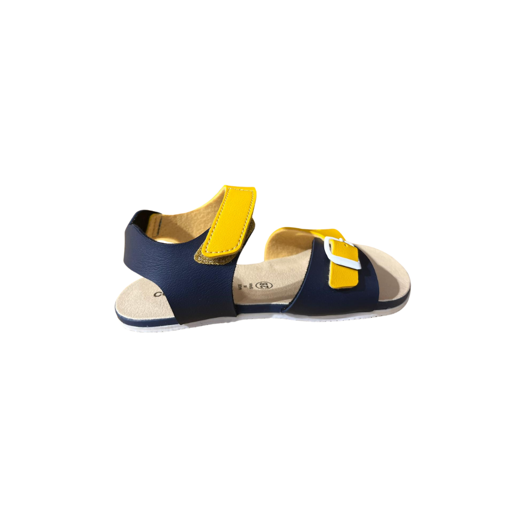 Sandalias Barefoot Combi Petroleo-Mostaza