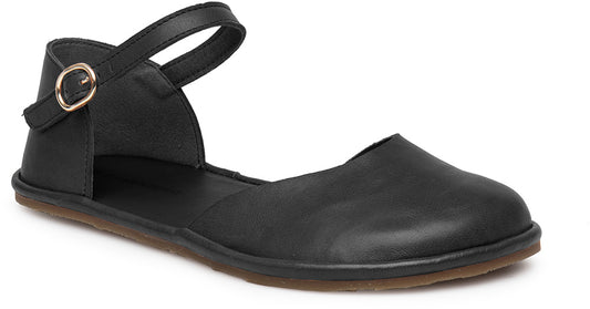Bailarina Abierta Barefoot Napa Negro