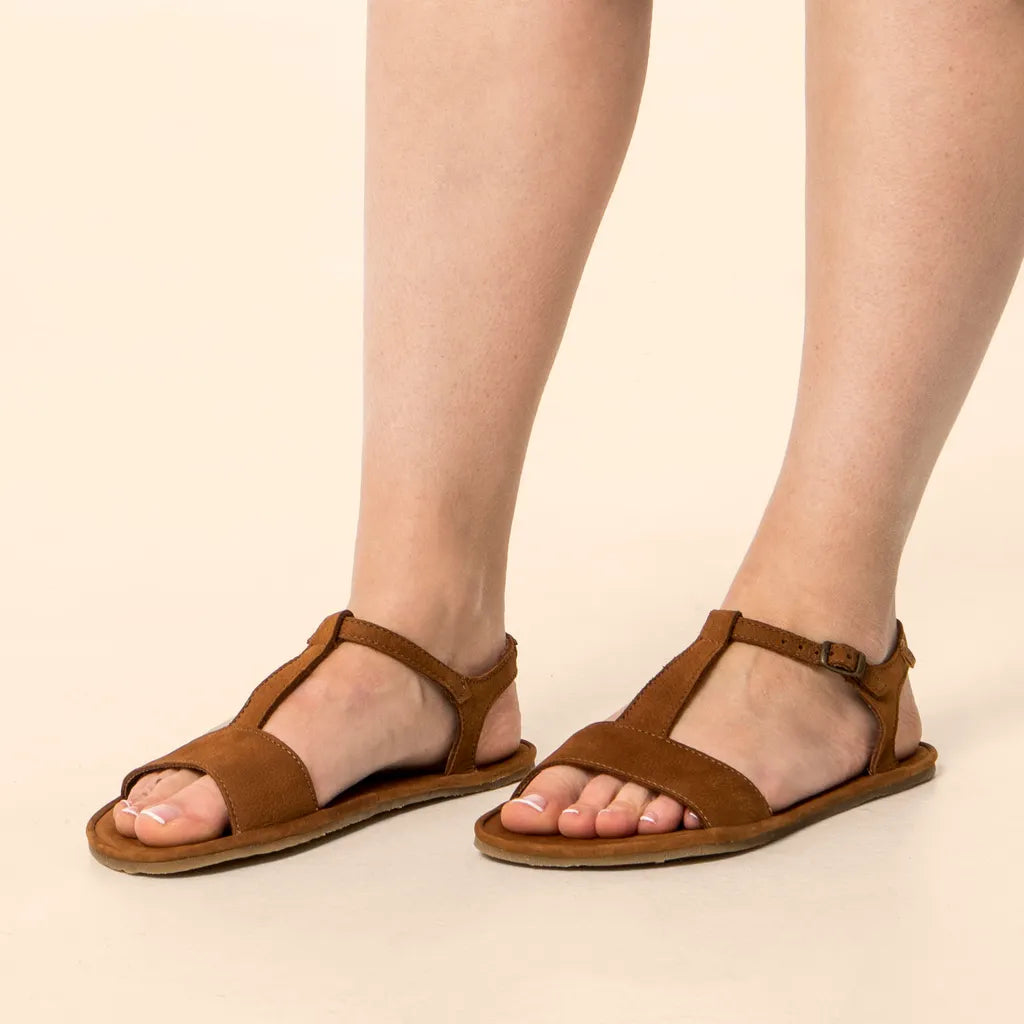 Sandalias Barefoot Nobuck Lavado Cuero Satya