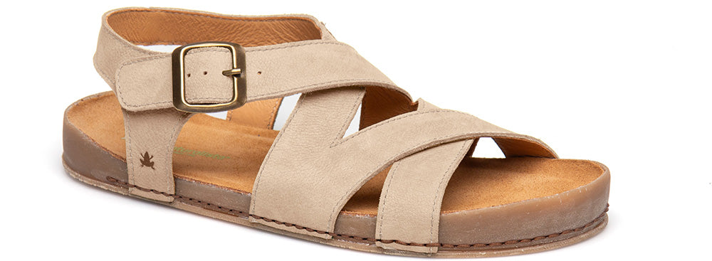 Sandalias Barefoot Horizon Nobuck Crema