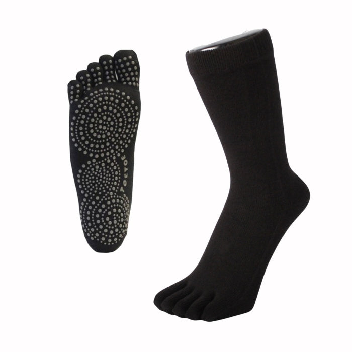 Calcetines Barefoot de Dedos Antideslizante Media Caña | Negro