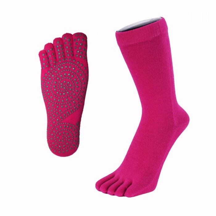 Calcetines Barefoot de Dedos Antideslizante Yoga & Pilates - Media Caña | Fucsia