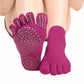 Calcetines Barefoot de Dedos Antideslizante Yoga & Pilates - Tobilleros | Fucsia