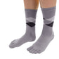 Calcetines Barefoot de Dedos Rombos Media Caña | Gris