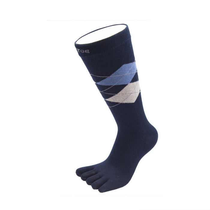 Calcetines Barefoot de Dedos Rombos Media Caña | Azul Marino