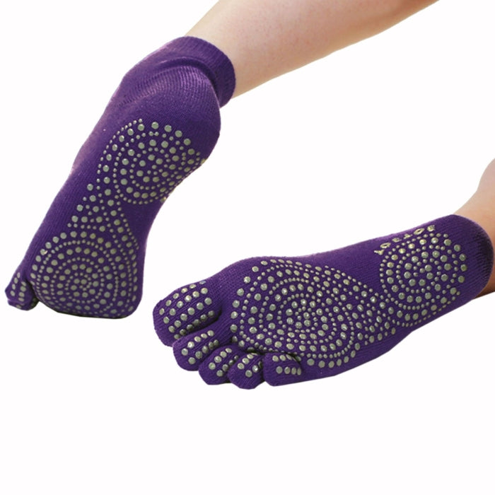 Calcetines Barefoot de Dedos Antideslizante Yoga & Pilates - Tobilleros | Violeta