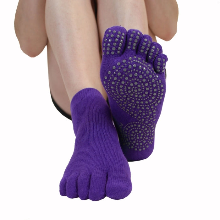 Calcetines Barefoot de Dedos Antideslizante Yoga & Pilates - Tobilleros | Violeta